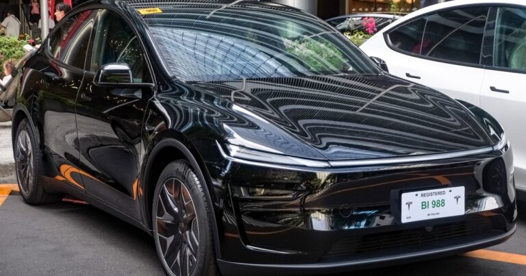 Black Tesla Model Y L electric SUV